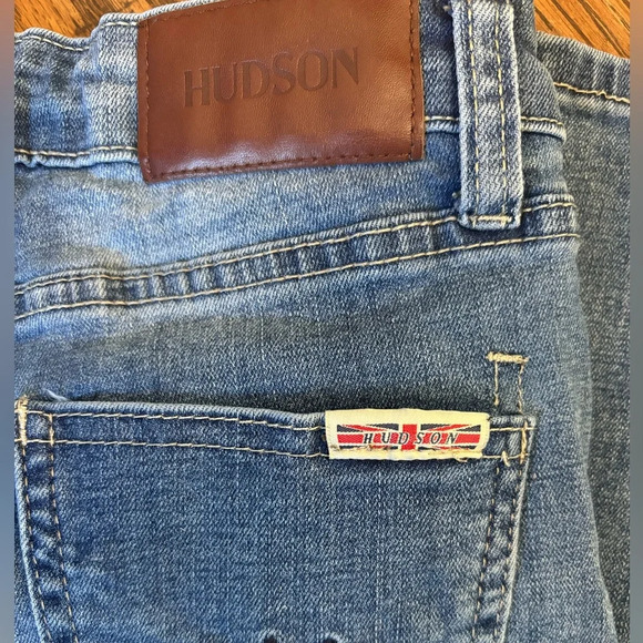 Youth Boy Hudson Straight Distressed Jeans Size 8 - Picture 5 of 6
